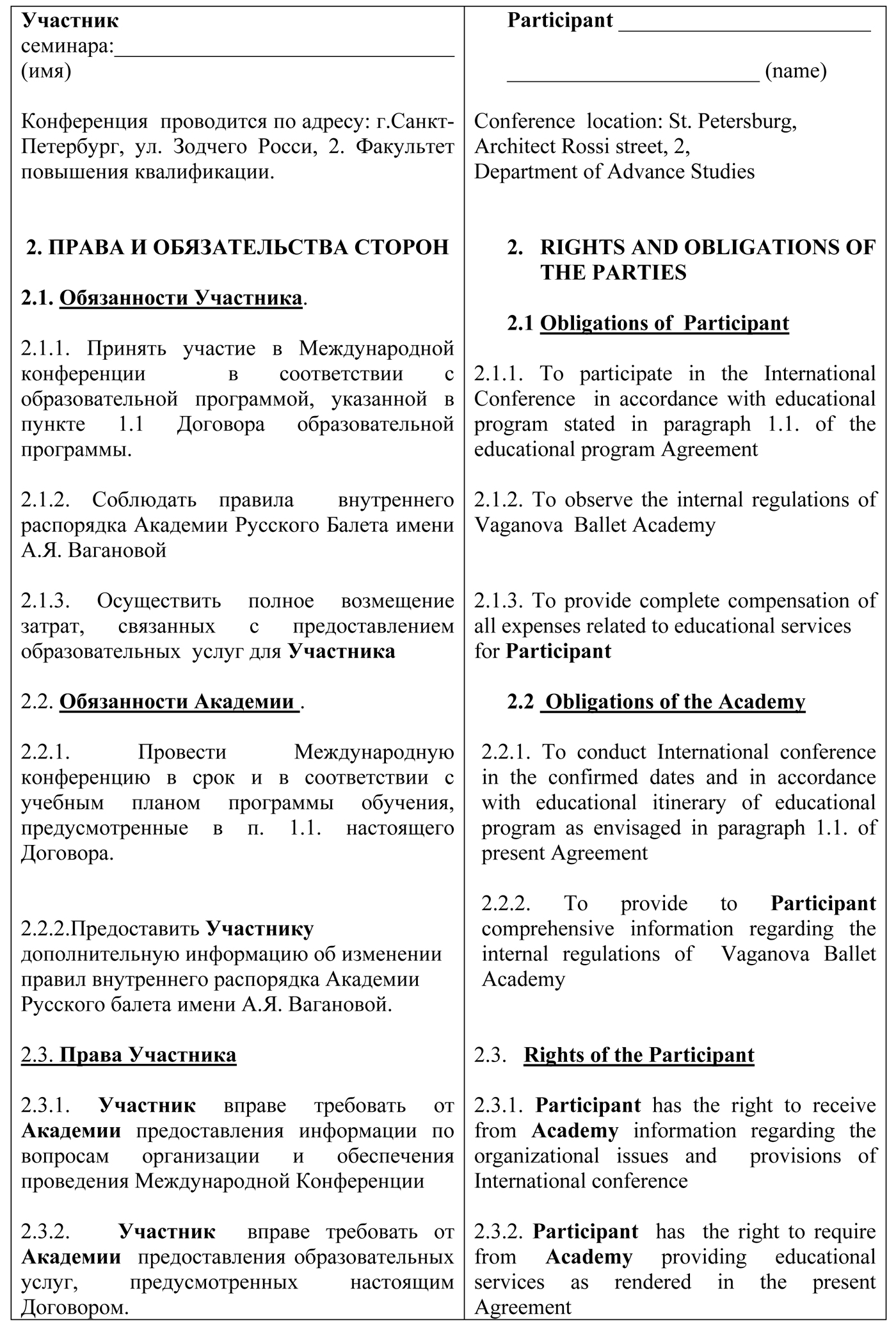 Vaganova Conference Agreement_2015_2